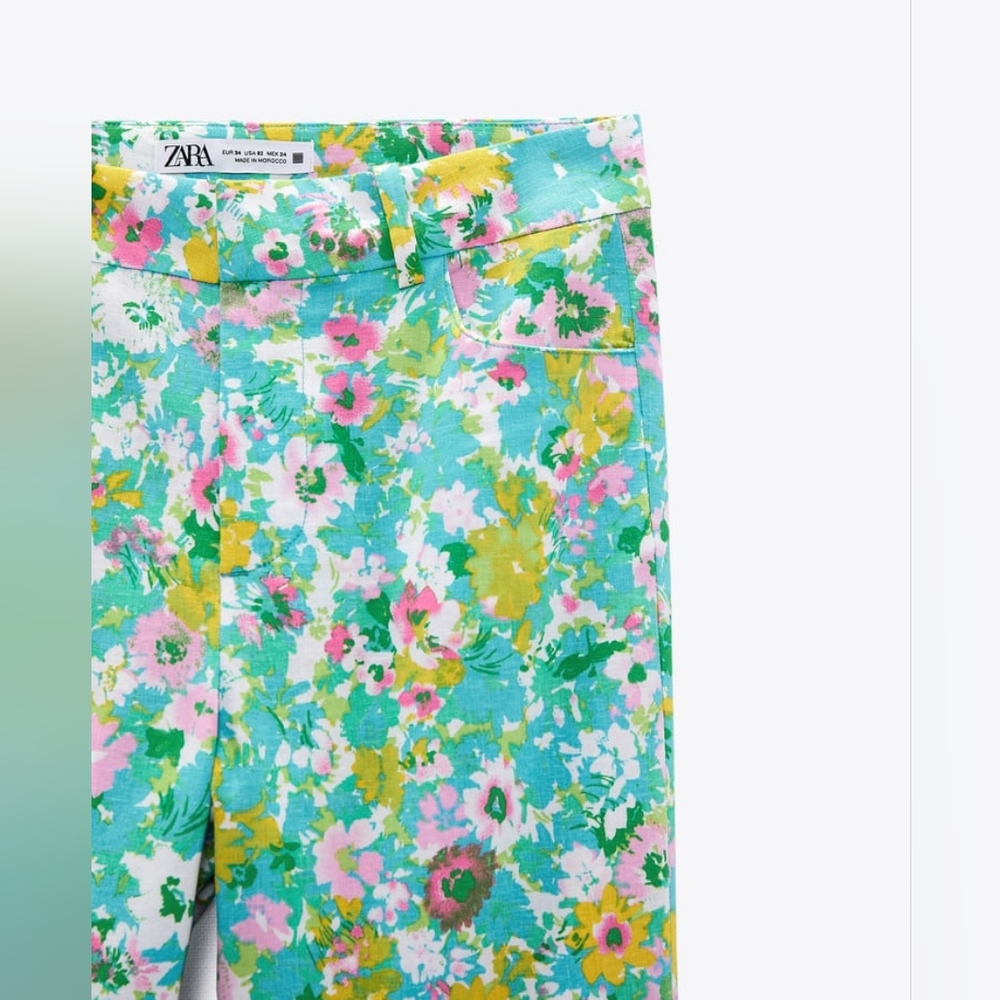 Zara Floral Pants - Picture 6 of 13